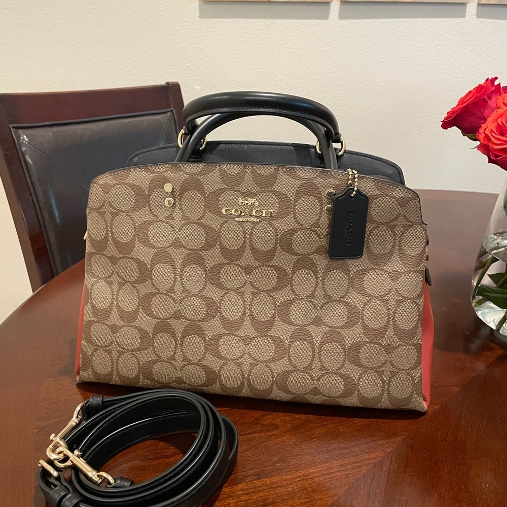 COACH Lillie Caryall in Colorblock Signature Canvas